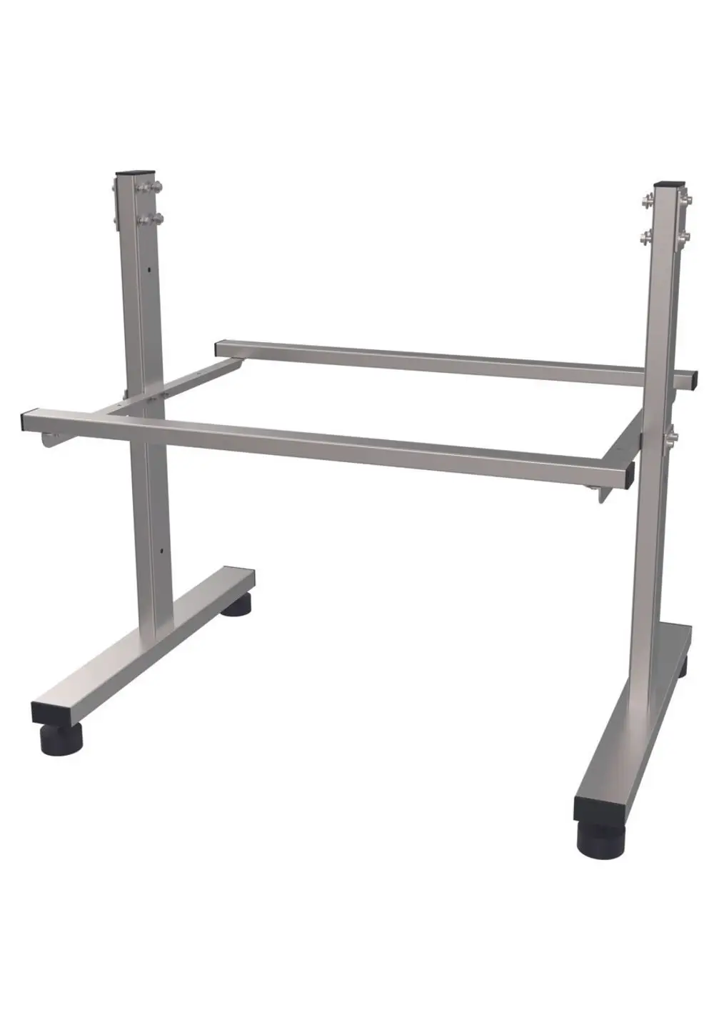 Gestell aus Metall mit quadratischen Beinen und stabilen Querstreben, für Judo-i-soft-Systeme konzipiert, auf flachem Untergrund stehend.